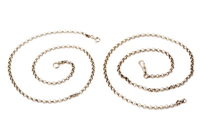 Lot 139 - Two belcher-link necklaces