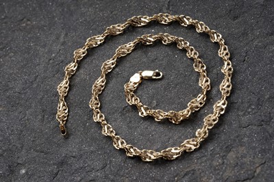 Lot 140 - A contemporary Italian fancy-link helix-pattern necklace