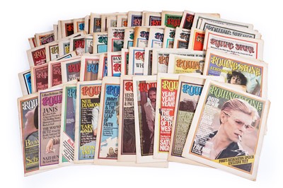 Lot A large collection of Rolling Stone magazines 1973 to 1978