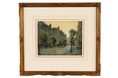 Lot George Boyle - Rainy Paris street scene | watercolour