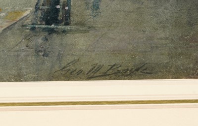 Lot 346 - George Boyle - Rainy Paris street scene | watercolour