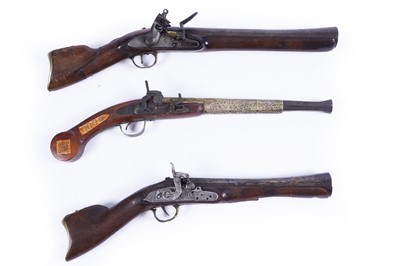 Lot 349 - A collection of three Turkish pistols