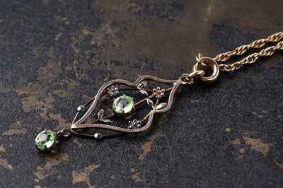 Lot An Edwardian openwork pendant on chain