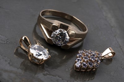 Lot 145 - A tanzanite pendant; and others
