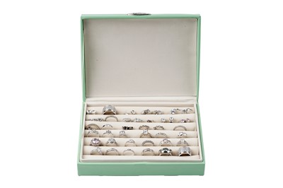 Lot 157 - Contemporary CZ rings, earrings, and pendants
