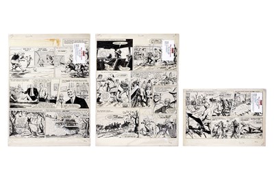 Lot 229 - Three original artwork strips for Tiger's 'Roy Of The Rovers'