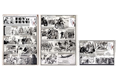 Lot 236 - Three original artwork strips for Tiger's 'Roy Of The Rovers'