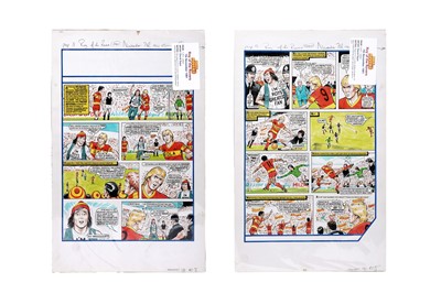 Lot 242 - Two original artwork strips for Roy Of The Rovers