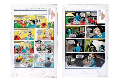 Lot 243 - Two original artwork strips for Roy Of The Rovers