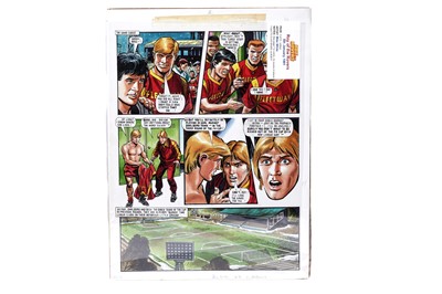 Lot 253 - Original artwork strip for Roy Of The Rovers