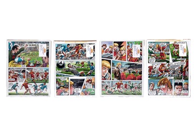 Lot 255 - Four original artwork strips for Roy Of The Rovers