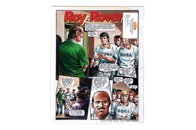 Lot 258 - Original artwork strip for Roy Of The Rovers
