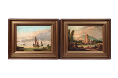 Lot 340 - Followers of George Chalmers - A seascape, and a castle | oils