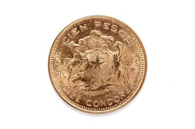 Lot 162 - Chile, 100 Pesos gold coin 1950