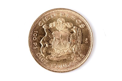 Lot 163 - Chile, 100 Pesos gold coin 1954