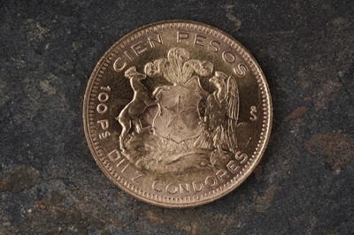 Lot 164 - Chile, 100 Pesos gold coin 1955