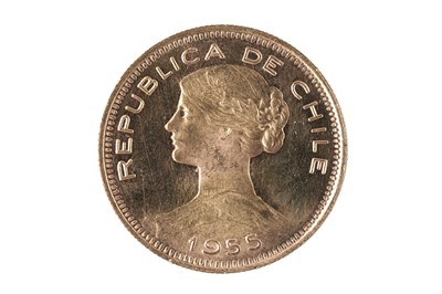 Lot 164 - Chile, 100 Pesos gold coin 1955