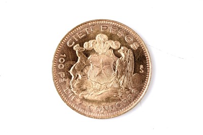 Lot 165 - Chile, 100 Pesos gold coin 1959