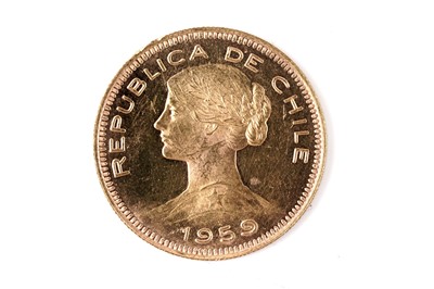 Lot 166 - Chile, 100 Pesos gold coin 1959