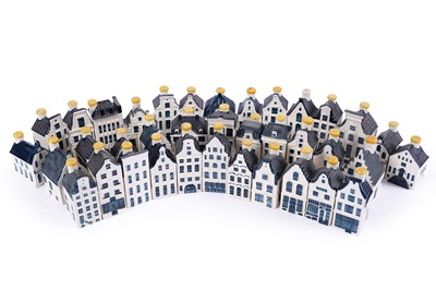 Lot 585 - A collection of KLM Blue Delft Bols ceramic decanters
