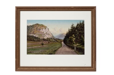 Lot 222 - Edward H. Thompson - A highland scene with a rider | watercolour