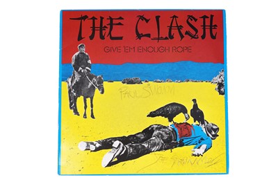 Lot 458 - A signed album by The Clash - ‘Give ‘Em Enough Rope’