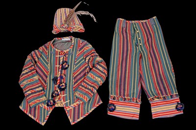 Lot 398 - A multi-coloured jester’s costume with hat, designed by Richard Aylwin