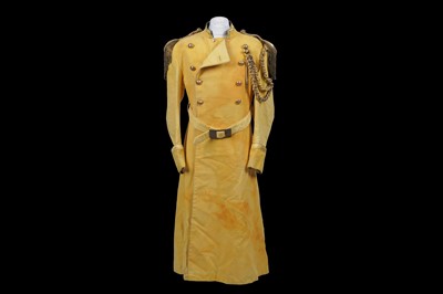Lot 402 - A yellow military great coat with gold-coloured brocade designed by John McFarlane