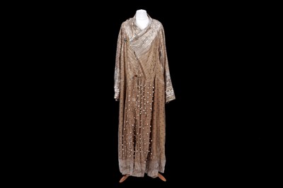 Lot 394 - A gold brocade and simulated pearl robe by Les Brotherston
