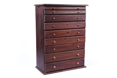 Lot 581 - An oak collector's cabinet