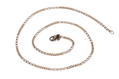 Lot 52 - A gold figaro style necklace