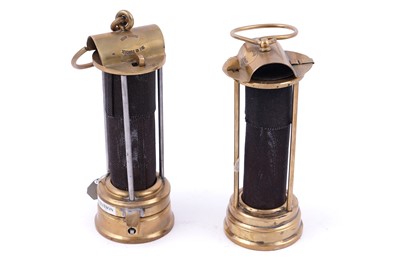 Lot 370 - Two reproduction ‘Clanny’ type miner’s lamps