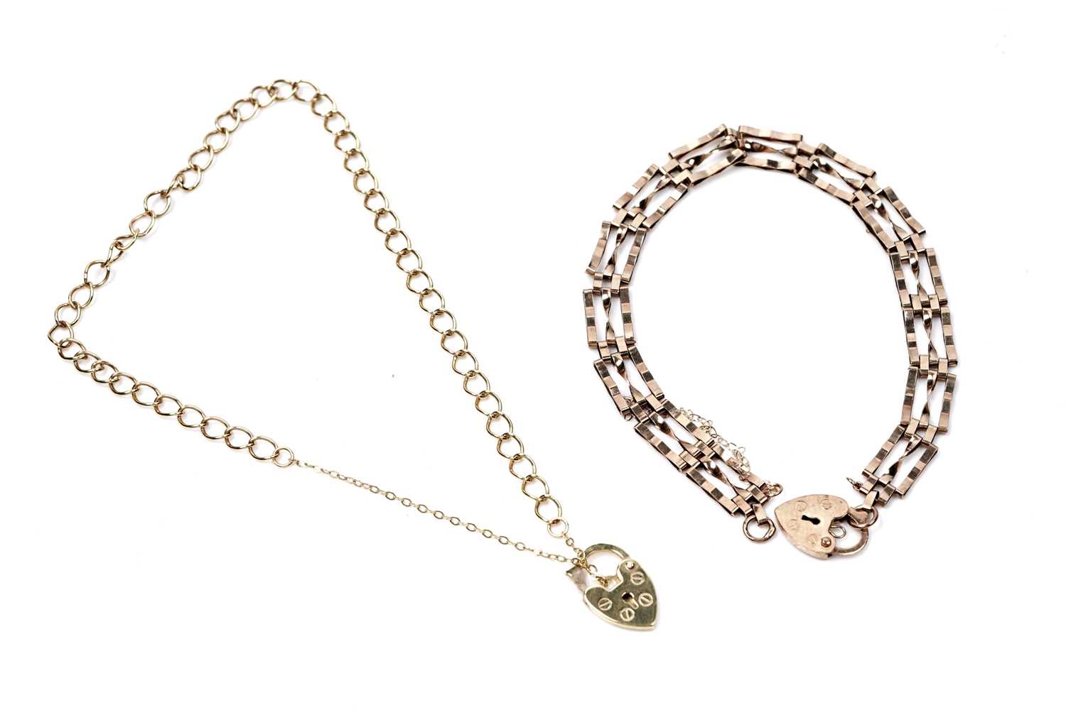 Lot 55 - Two 9ct gold bracelets