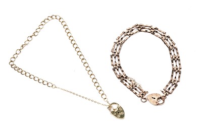 Lot 55 - Two 9ct gold bracelets