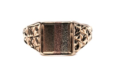 Lot 58 - Two modern 9ct gold signet rings