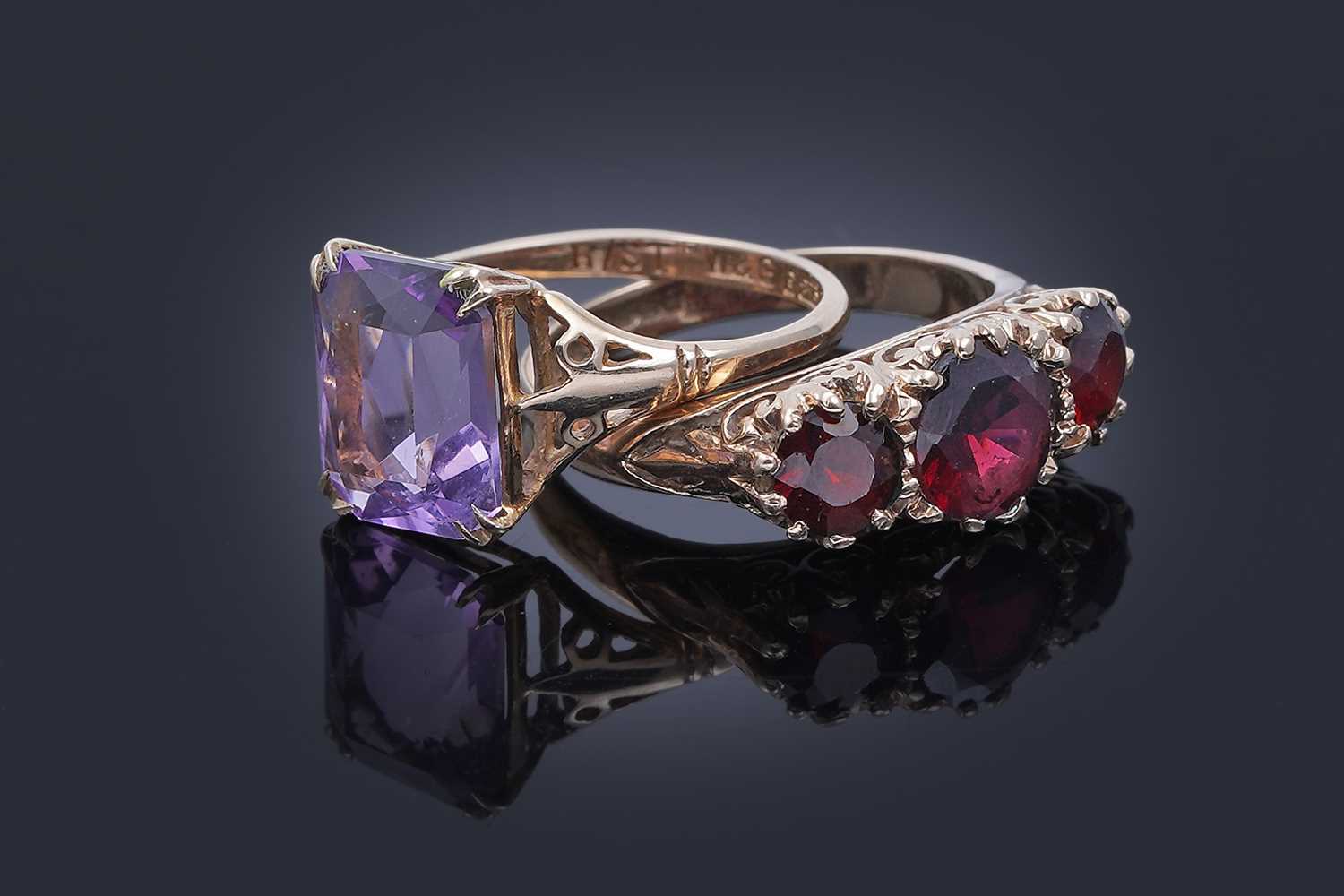 Lot 59 - 1960s and 1970s Victorian Revival rings