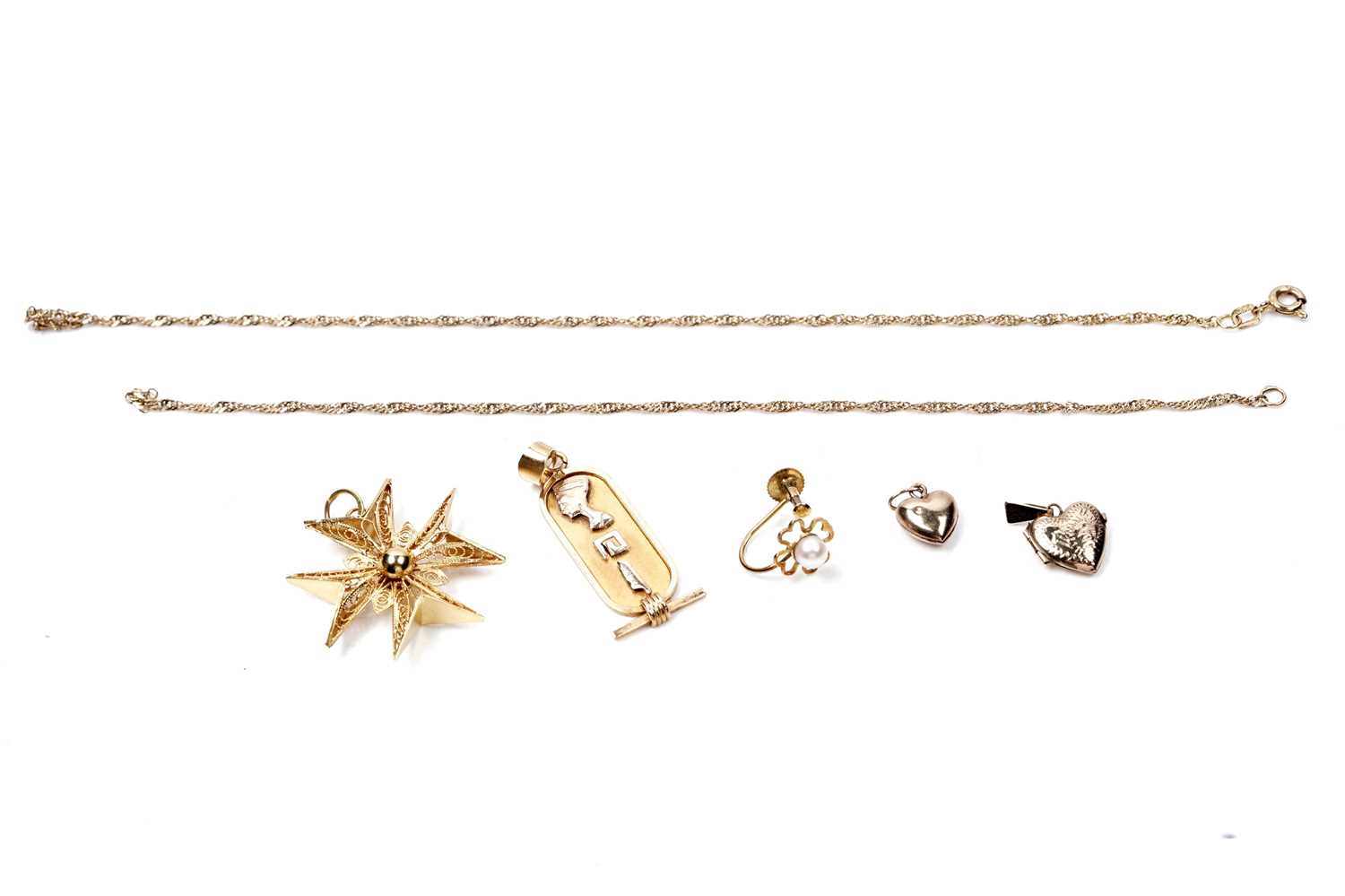 Lot 68 - Gold jewellery items