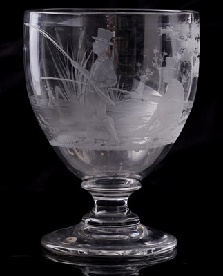 Lot 430 - A pair of early 19th Century hunting goblets