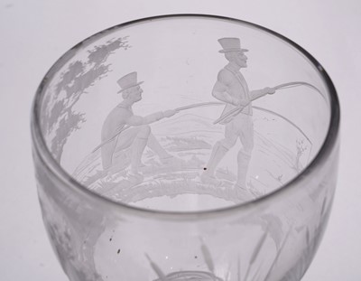 Lot 430 - A pair of early 19th Century hunting goblets