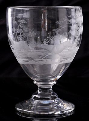Lot 430 - A pair of early 19th Century hunting goblets