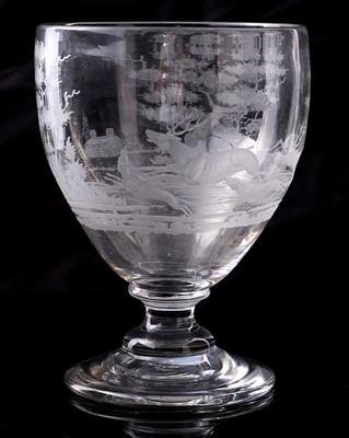 Lot 430 - A pair of early 19th Century hunting goblets