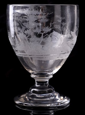 Lot 430 - A pair of early 19th Century hunting goblets