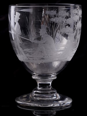 Lot 430 - A pair of early 19th Century hunting goblets