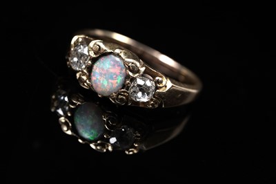 Lot 90 - An early 20th Century opal and diamond ring | c.1920s