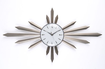 Lot 73 - A Metamec ‘Sunburst’ quartz wall clock
