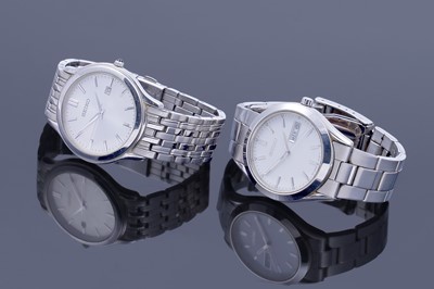 Lot 175 - Two Seiko stainless-steel wristwatches