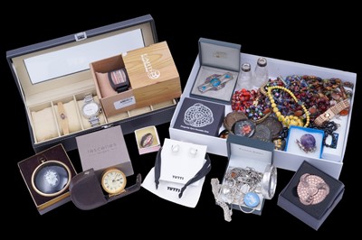 Lot 148 - A collection of costume jewellery and watches