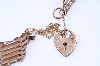 Lot 34 - A 9ct gold gate-link bracelet
