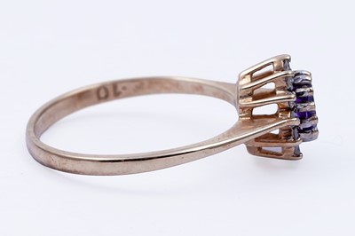 Lot 39 - A contemporary amethyst and diamond ring