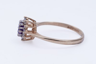 Lot 39 - A contemporary amethyst and diamond ring